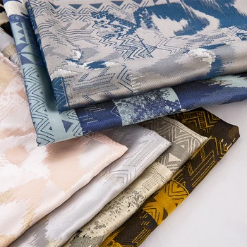 Saten jakarlı masa örtüsü kumaş metre dikiş tasarım kumaşlar elbiseler kadınlar için Dekoratif perdeli kumaş masa örtüleri