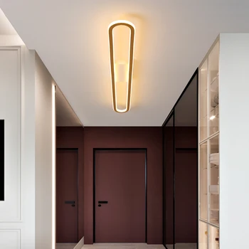 Iskandinav yaratıcı koridor Led tavan ışıkları uzun şerit giriş sundurma ışık balkon tavan lambası moda vestiyer oturma odası ışık
