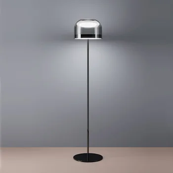 Modern altın zemin lambası demir cam zemin lambaları oturma odası yatak odası çalışma dekor ışık İskandinav ev LED başucu ayakta lamba