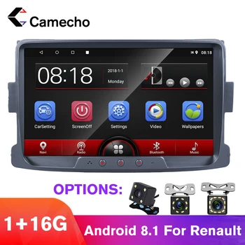 Camecho 2 Din Android 8.1 Araba Radyo 2 din Araba Multimedya Oynatıcı Autoradio Duster Sandero Logan Dokker Desteği Arka Kamera