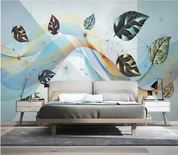 Bacal Özel özel 3D duvar kağıdı duvar İskandinav modern geometrik çizgi yatak odası oturma odası arka plan 3d duvar kağıdı ev dekor