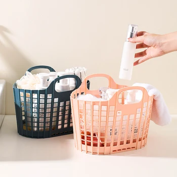 Büyük Plastik Gıda Sepeti Banyo Depolama Sepeti Demonte Edilebilir Alışveriş Depolama Sepeti ev aksesuarları