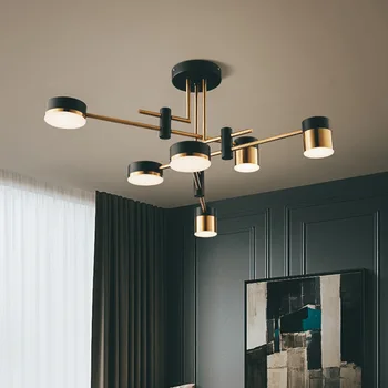 Iskandinav ferforje LED avize oturma odası için Vintage ışıkları mutfak restoran tavan asılı lamba ev aydınlatma armatürleri