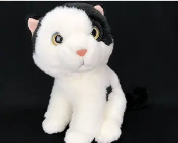 küçük peluş büyük gözler siyah & beyaz kedi oyuncak dolması yüksek kalite sevimli kedi bebek hediye yaklaşık 20 cm